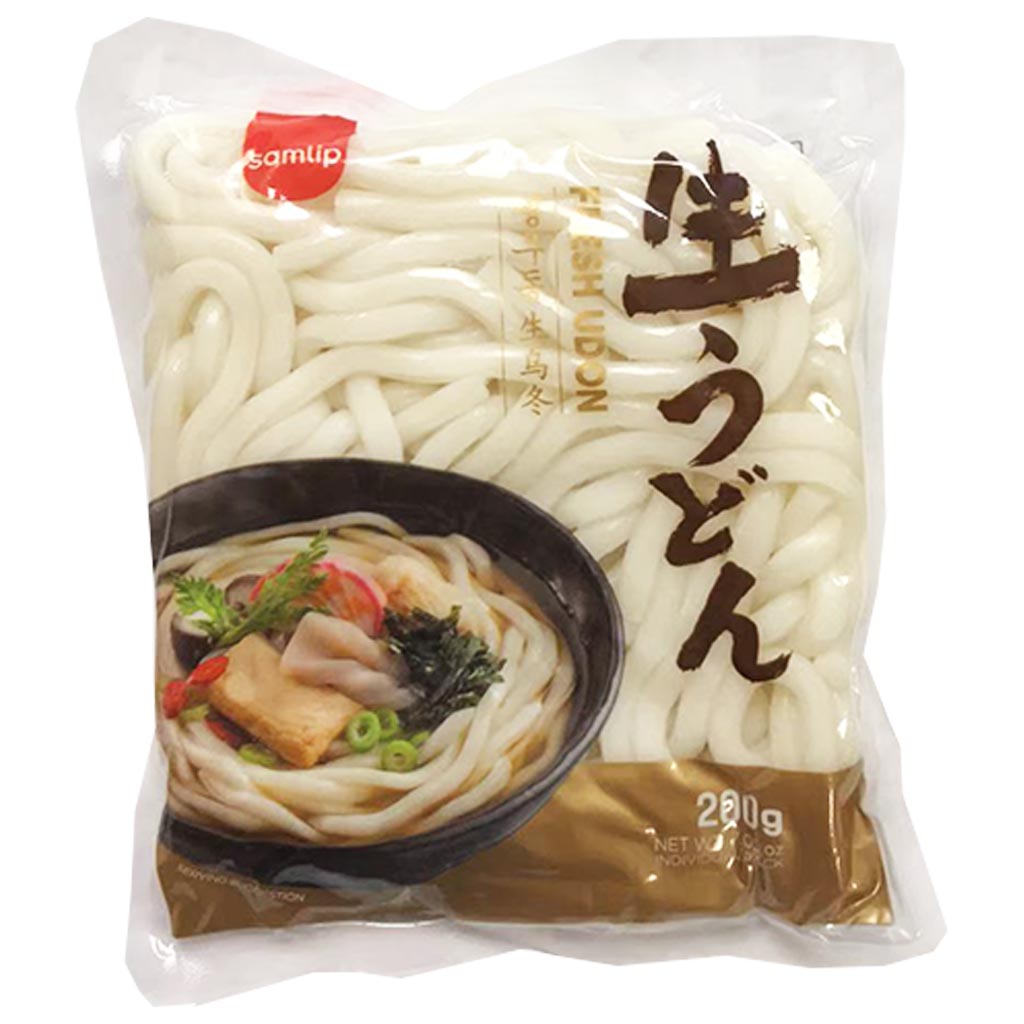 Samlip Fresh Udon Noodle 1pc 200g ~ 三立乌冬面 单包 200g