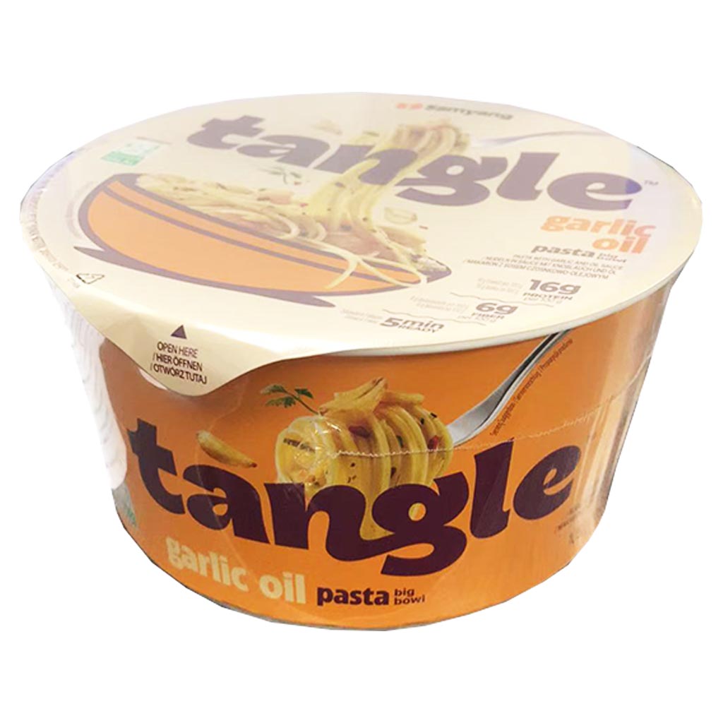 SamYang Tangle Bowl Garlic Oil Pasta 100g ~ 三養Tangle碗裝義大利麵蒜油味 100g