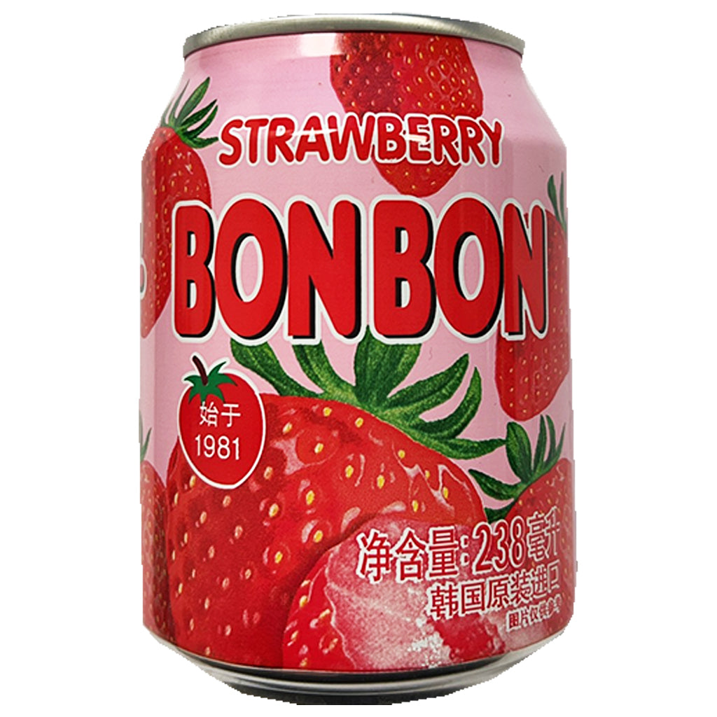 Haitai Strawberry Bonbon Can 238ml ~ Haitai 草莓果汁饮料 238ml