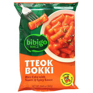 Bibigo Tteokbokki Rice Cake Sweet Spicy 360g ~ 必品閣韩国甜辣年糕條 360g