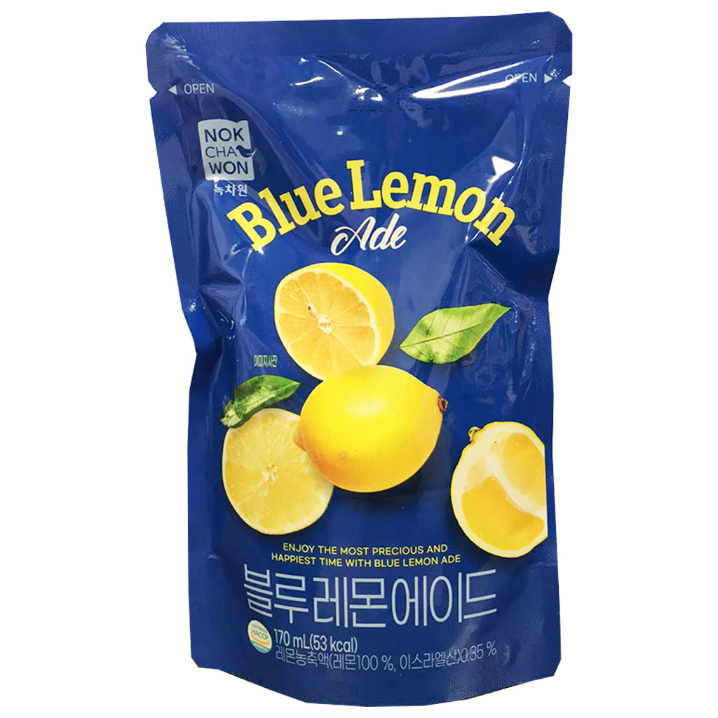 Nokchawon Blue Lemon Ade 170ml ~ 綠茶園藍色檸檬蘇打飲170ml