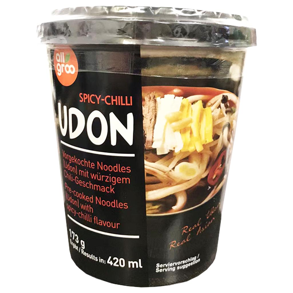 Allgroo Spicy Chilli Udon 173g ~ Allgroo杯裝辛辣烏冬 173g