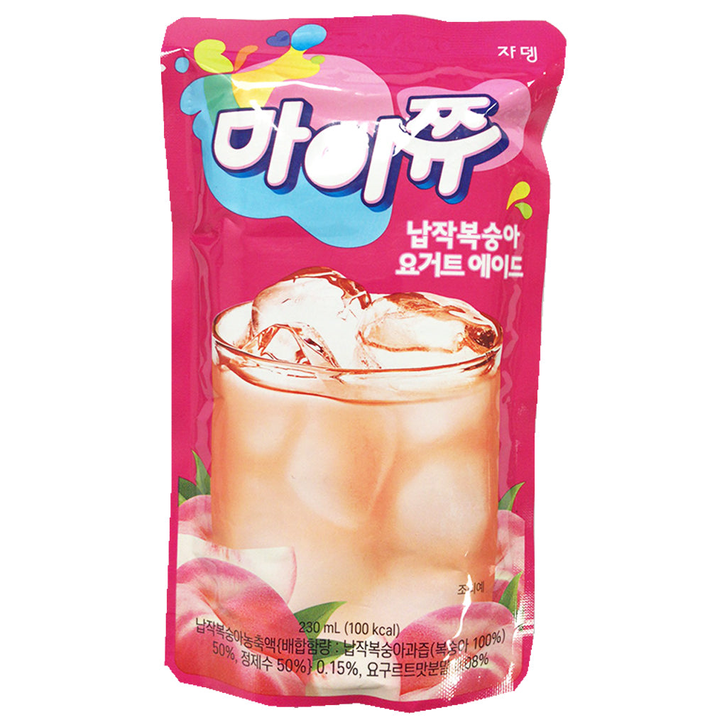 MyChew Flat Peach Yogurt Ade 230ml ~ Mychew桃味乳酸飲料 230ml