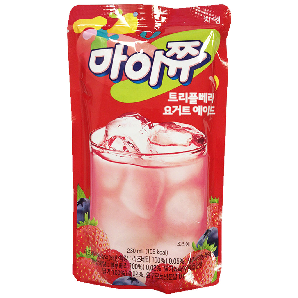 MyChew Flat Triple Berry Yogurt Ade 230ml ~ Mychew雜莓乳酸飲料 230ml