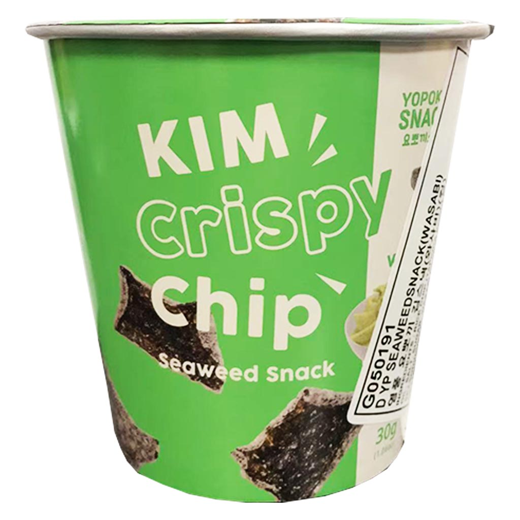 Kim Crispy Chip Seaweed Cup Wasabi 30g ~ 韓國小食芥末紫菜杯 30g