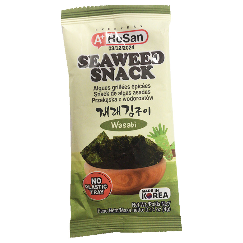 A+ Hosan Roasted Seaweed Wasabi 4g ~ 韓國A+紫菜芥辣 4g