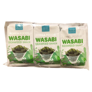 Blue Ville Wasabi Seaweed Snack 12g ~ 韓竹紫菜零食芥末 12g