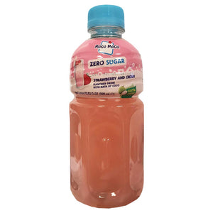 Mogu Mogu Strawberry Cream Zero Sugar 320ml ~ 椰果草莓奶油味饮品零糖 320ml