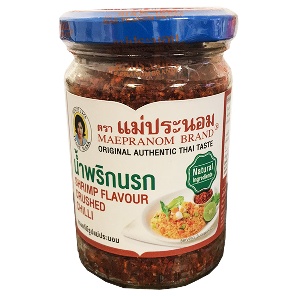 Maepranom Shrimp Flavour Crushed Chilli 134g ~ 媽巴儂泰式蝦味乾辣椒 134g