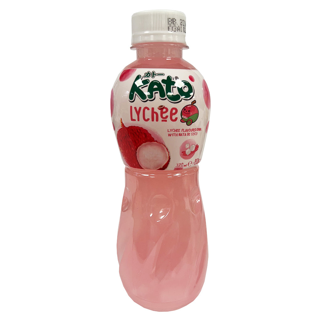 Kato Nata De Coco Lychee Juice 320ml ~ Kato椰果荔枝味饮品 320ml