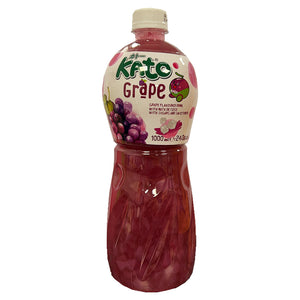 Kato Nata De Coco Grape Juice 1L ~ Kato椰果葡萄味饮品 1L