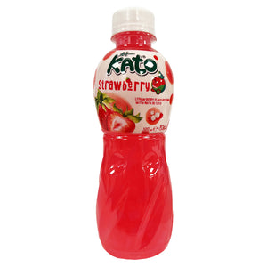 Kato Nata De Coco Strawberry Juice 320ml ~ Kato椰果草莓味饮品 320ml