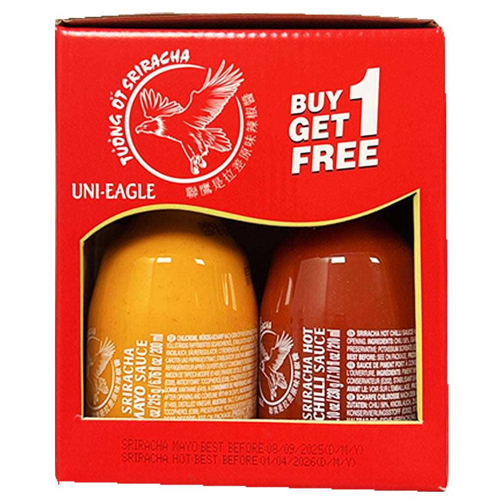 Uni Eagle Sriracha Hot Mayo Valur Pack 410ml ~ 联鹰是拉差蛋黄酱兩支裝 410ml