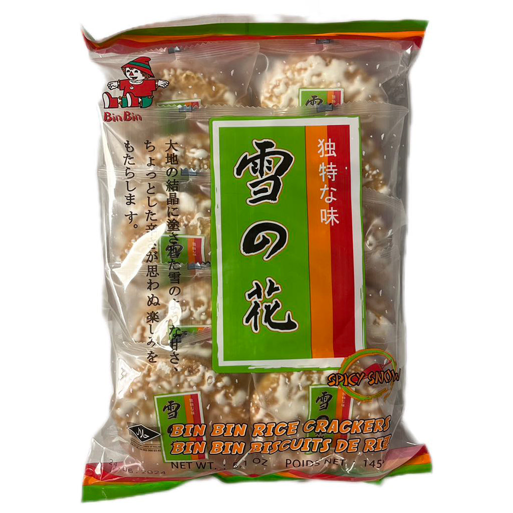 Bin Bin Rice Cracker Spicy 145g ~ 宾宾米果香辣雪花 145g