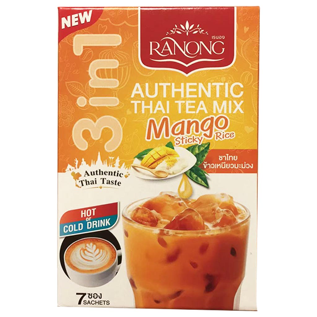 Ranong Tea Thai Iced Tea Mix Mango Rice 175g ~ Ranong泰式芒果糯米茶 175g