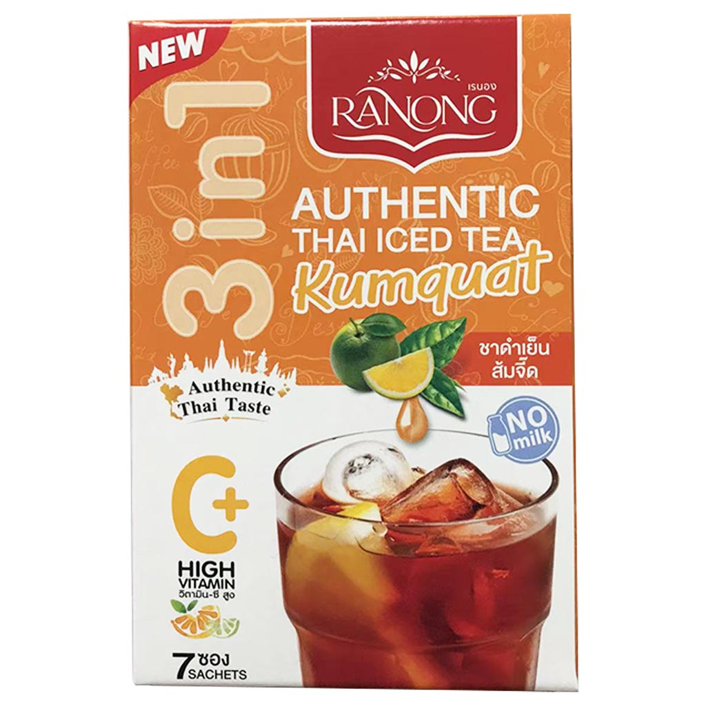Ranong Tea Thai Iced Tea Mix Kumquat 175g ~ Ranong泰式柑桔茶 175g