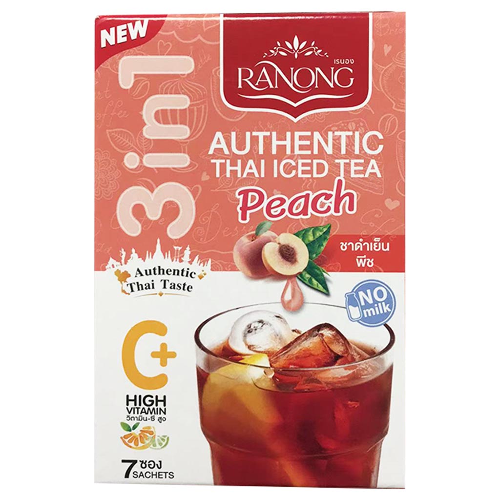 Ranong Tea Thai Iced Tea Mix Peach 175g ~ Ranong泰式蜜桃茶 175g