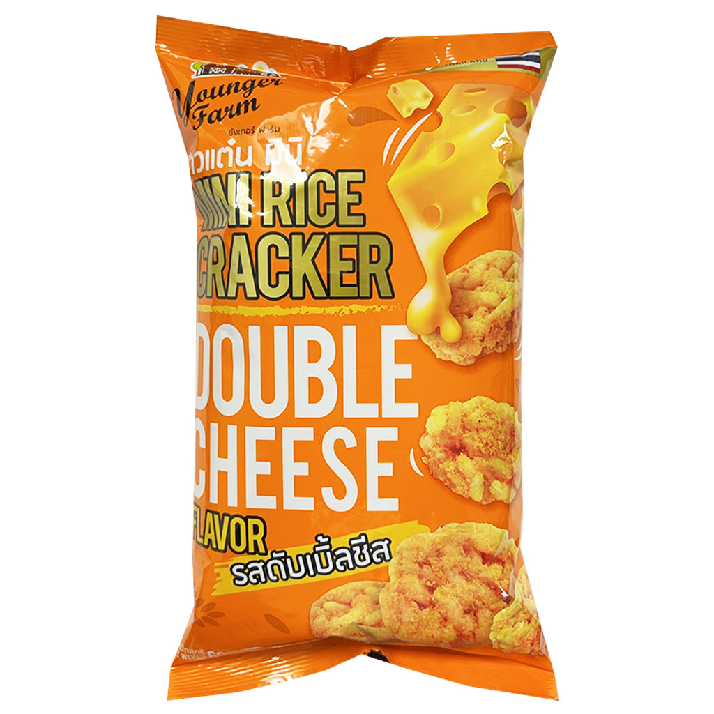 Younger Farm Mini Cracker Double Cheese 60g ~ 年轻农场 迷你米饼 双倍芝士味 60g