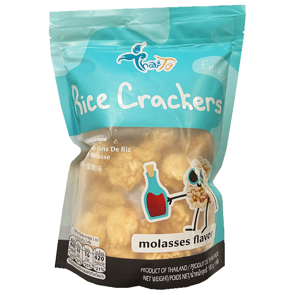 Thai To Rice Crackers Molasses 100g ~ 泰托糖蜜米饼 100g