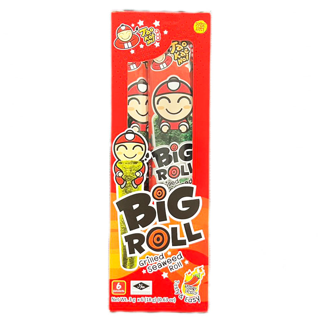 Tao Kae Noi Big Roll Hot and Spicy 18g ~ 小老板紫菜捲捲棒辣香味 18g