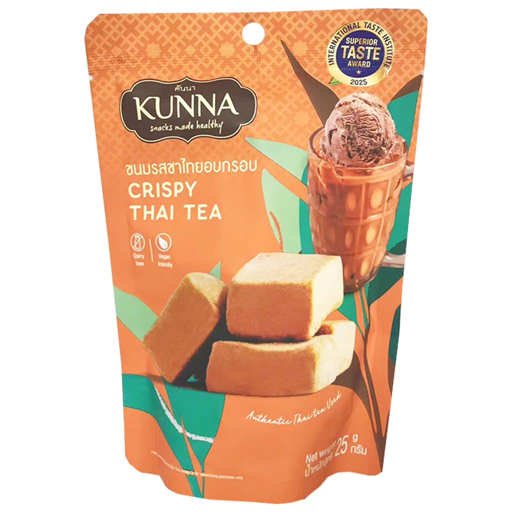 Kunna Crispy Thai Tea 25g ~ Kunna泰式奶茶脆 25g