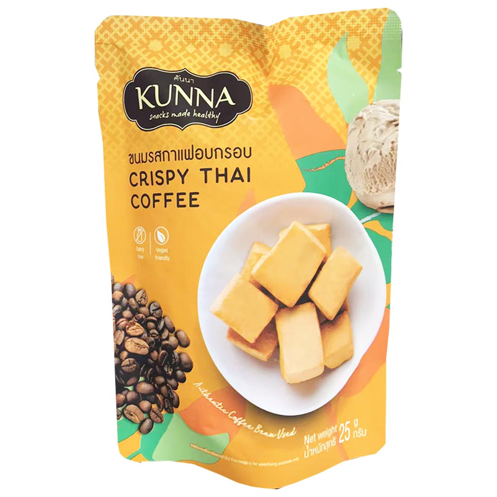 Kunna Crispy Thai Coffee 25g ~ Kunna椰奶咖啡脆 25g