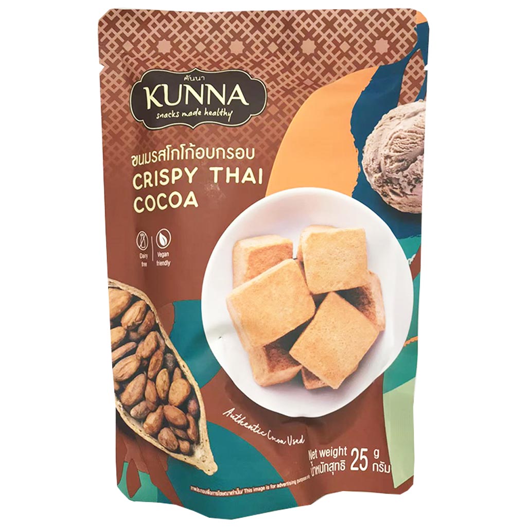 Kunna Crispy Thai Cocoa 25g ~ Kunna椰奶可可脆 25g