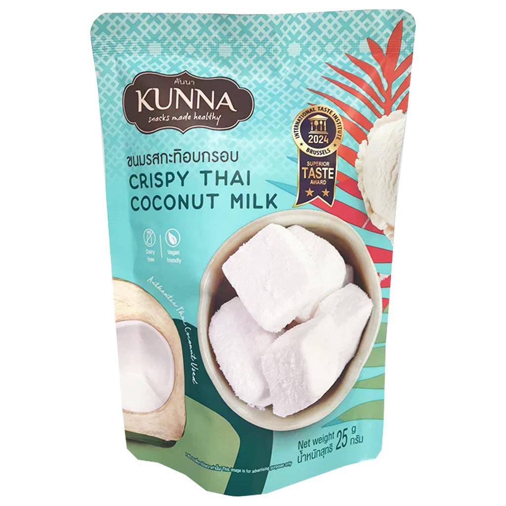 Kunna Crispy Thai Coconut Milk 25g ~ 泰式椰子凍乾 25g