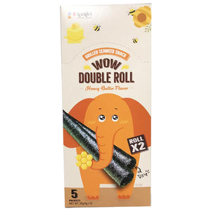 Kokiri Wow Double Roll Honey Butter 25g ~ 哇象海苔卷蜂蜜黃油味 25g