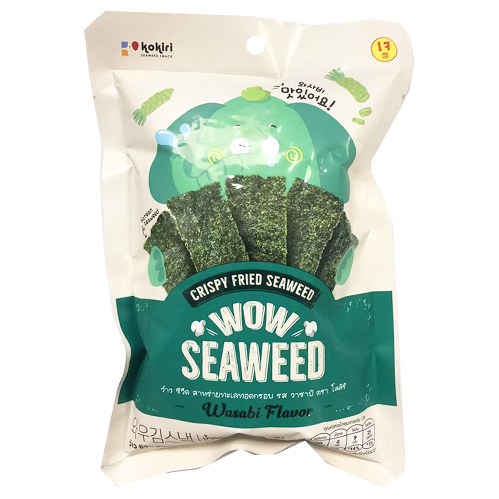 Kokiri Wow Seaweed Wasabi 12g ~ 哇象酥脆海苔芥末味 12g