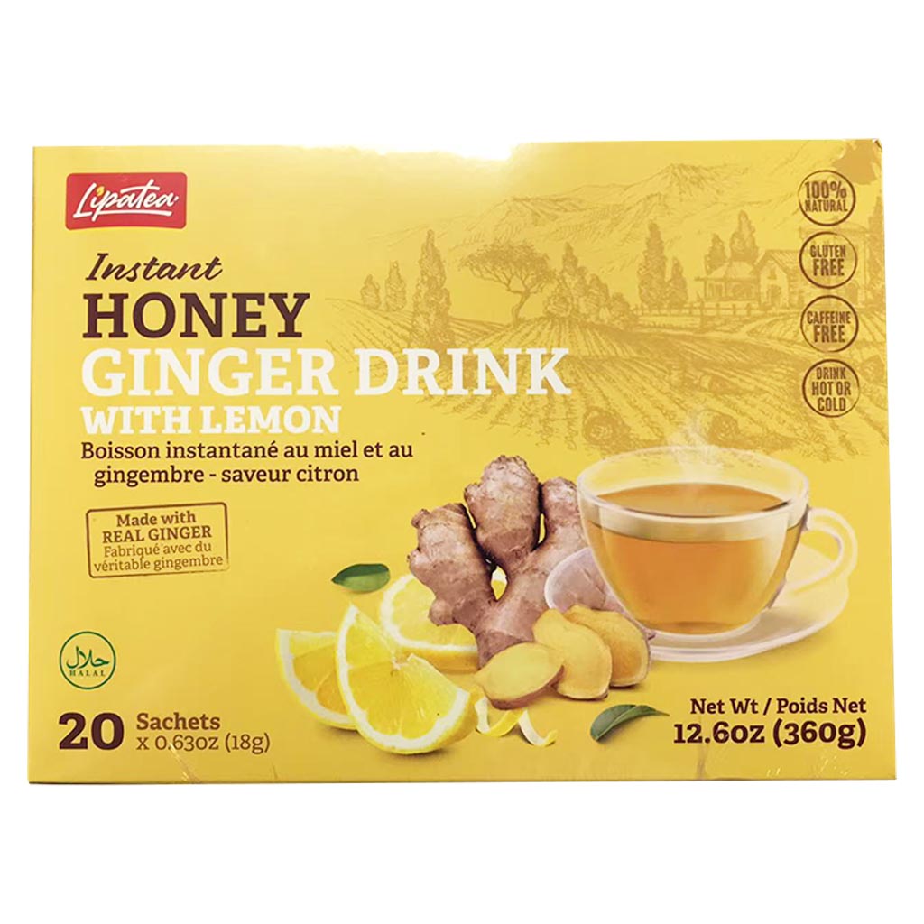 Lipatea Honey Ginger Drink Lemon 360g ~ Liptea柠檬姜茶 360g