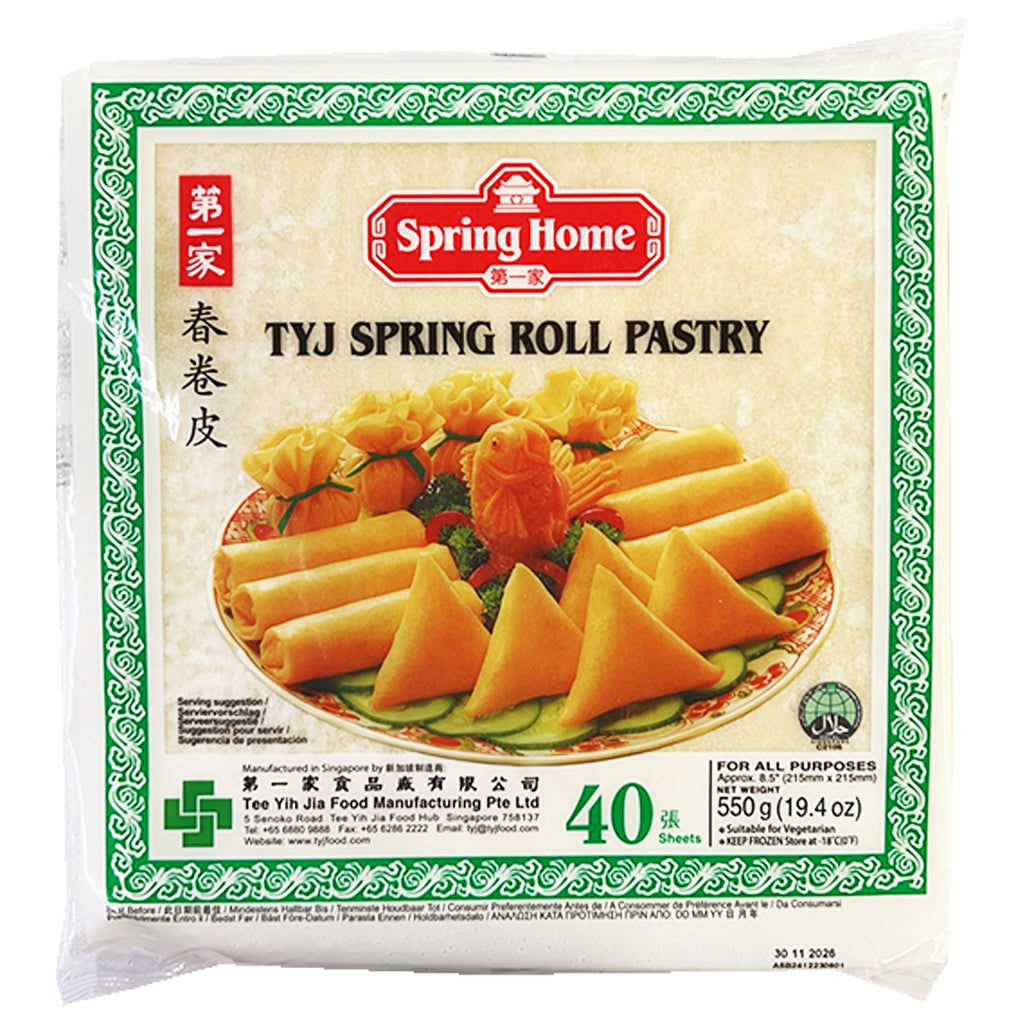 Tyj Spring Roll Pastry 8.5 inch 40 Sheet ~  第一家春卷皮 8.5寸 40 Sheets