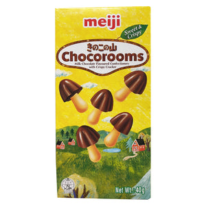 Meiji Chocoroom Choco and Crispy Cracker 40g ~ Meiji 蘑菇巧克力饼干 40g
