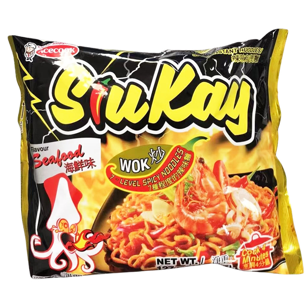 Acecook SiuKay Noodles Seafood Flavour 127g ~ Acecook超辣海鮮麵 127g