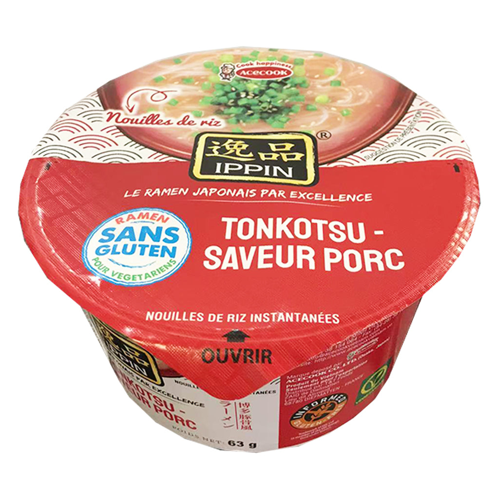 Acecook Bowl Rice Noodle Tonkotsu 63g ~ Acecook逸品碗米線豬骨味 63g