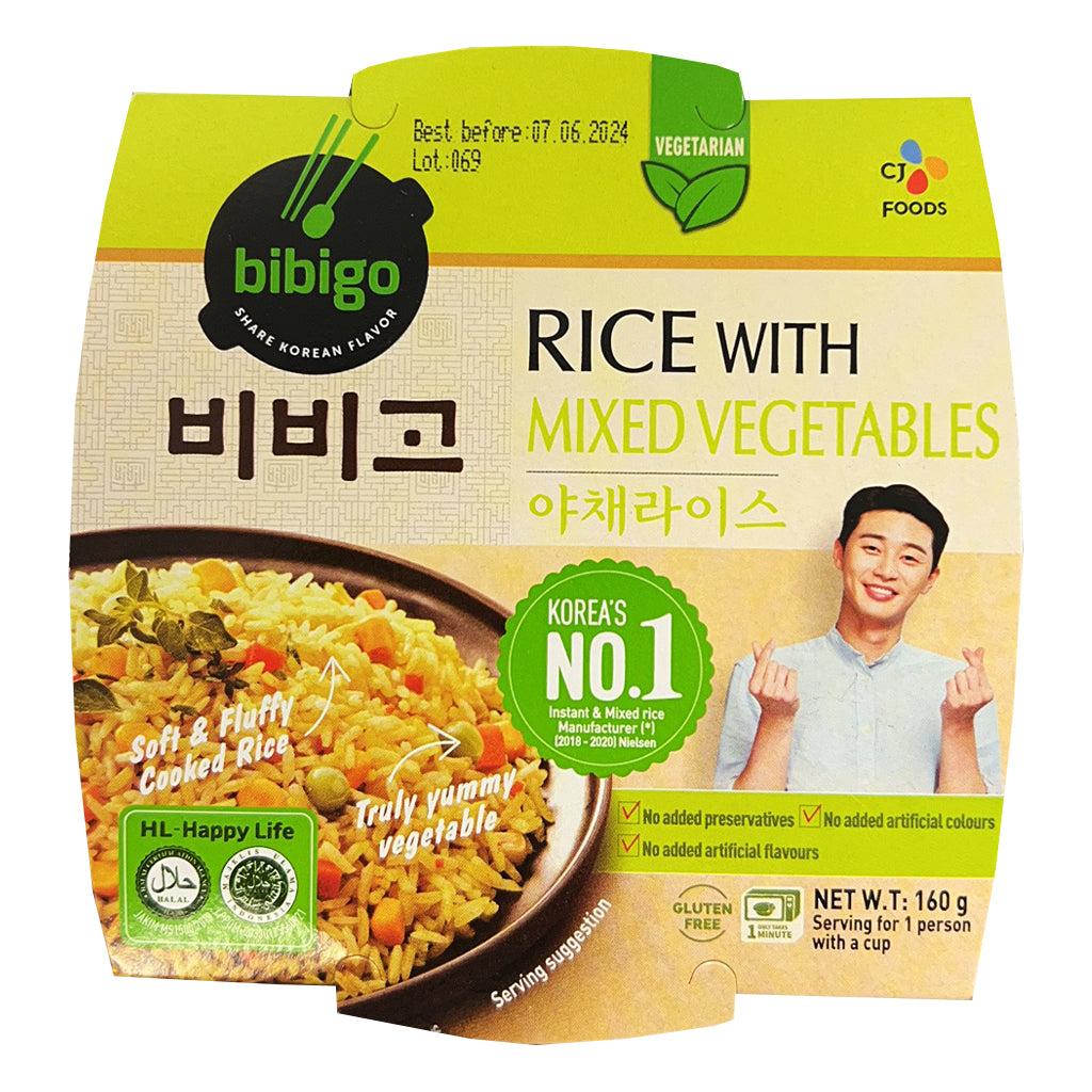 Bibigo Rice with Mixed Vegetables 160g ~ 比比高雜菜即食饭 160g