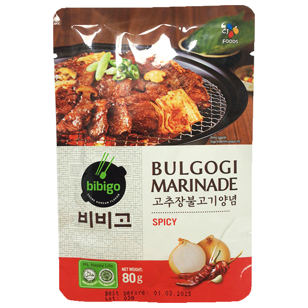 Bibigo Bulgogi Marinade Spicy 80g ~ 必品阁韓式烤肉醬辣味 80g