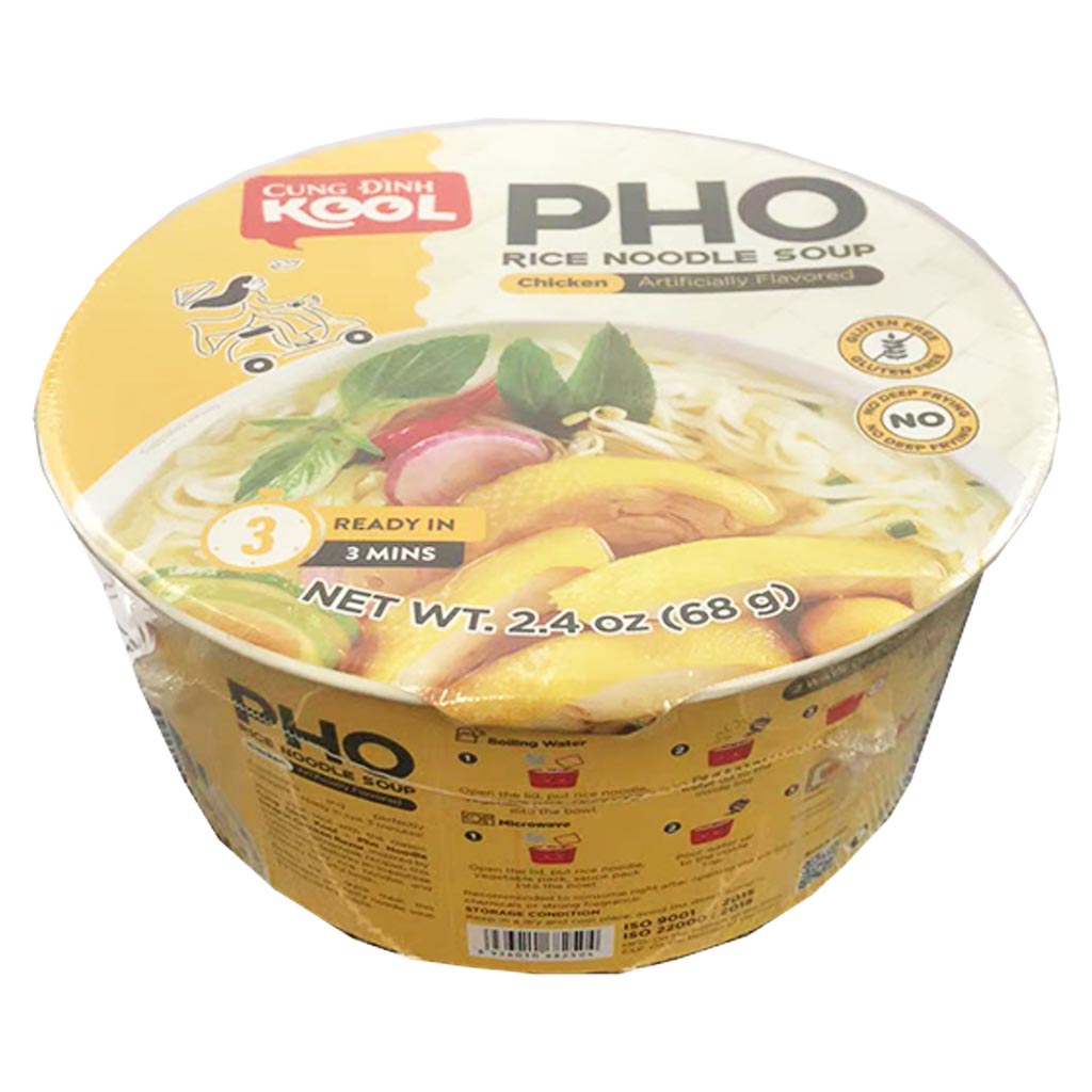 CungDinhKool Pho Rice Noodle Chicken 68g ~ Kool雞碗河粉 68g