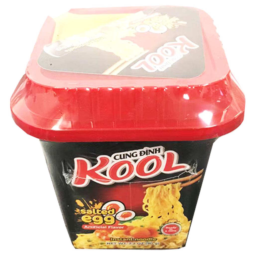 CungDinhKool Salted Egg Noodle Cup 90g ~ Kool咸蛋黄拌面碗装 90g