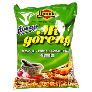 Ibumie Mi Goreng Noodles Spicy Prawn 80g ~ Ibumie香虾辣醬干捞面 80g