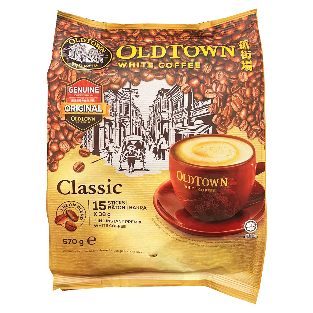 Old Town Instant White Coffee Mix 3 In 1 15x38g ~ 老城三合一咖啡 15x38g