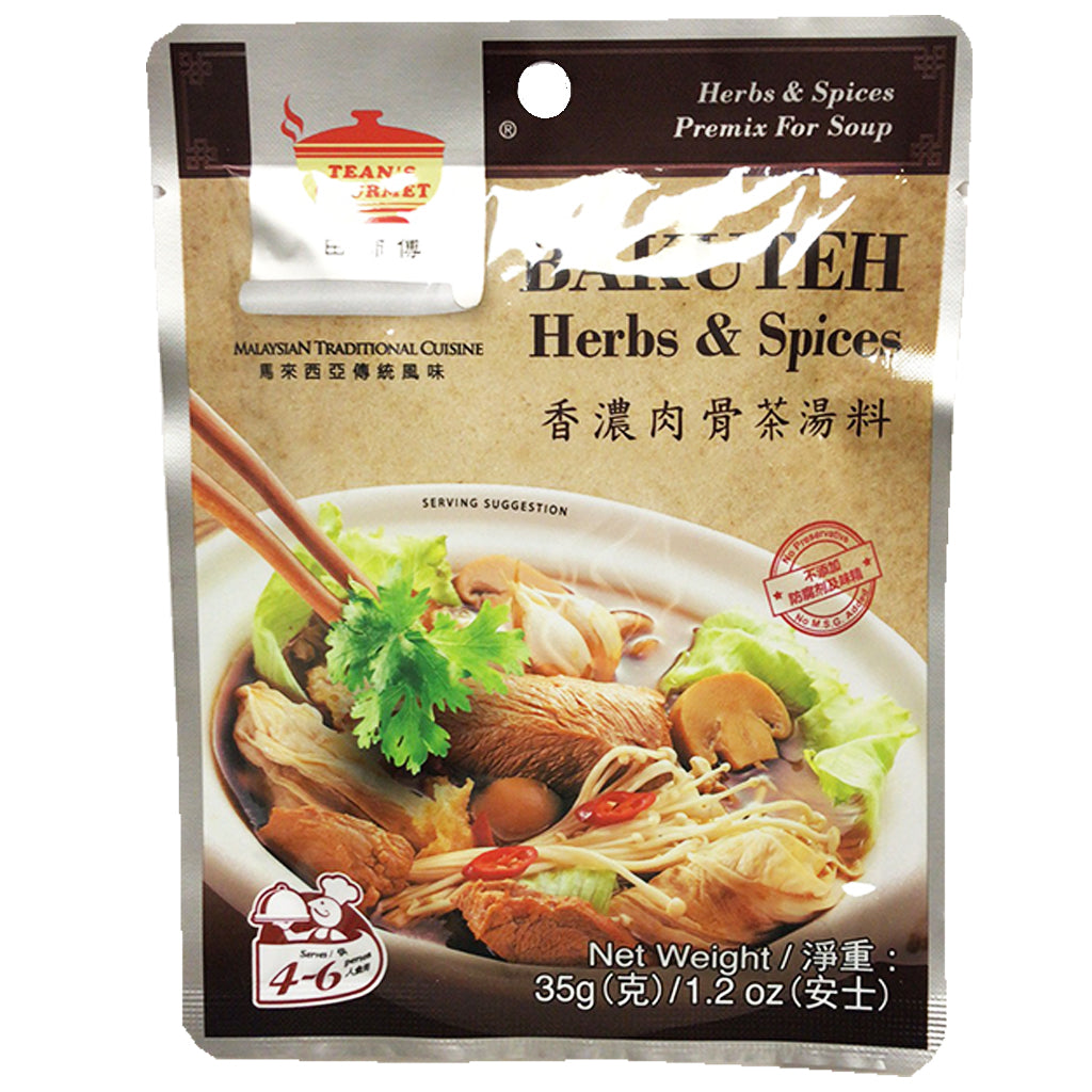 Teans Gourmet Bakueh Herbs Spices 35g ~ 田师傅 香浓肉骨茶汤料 35g