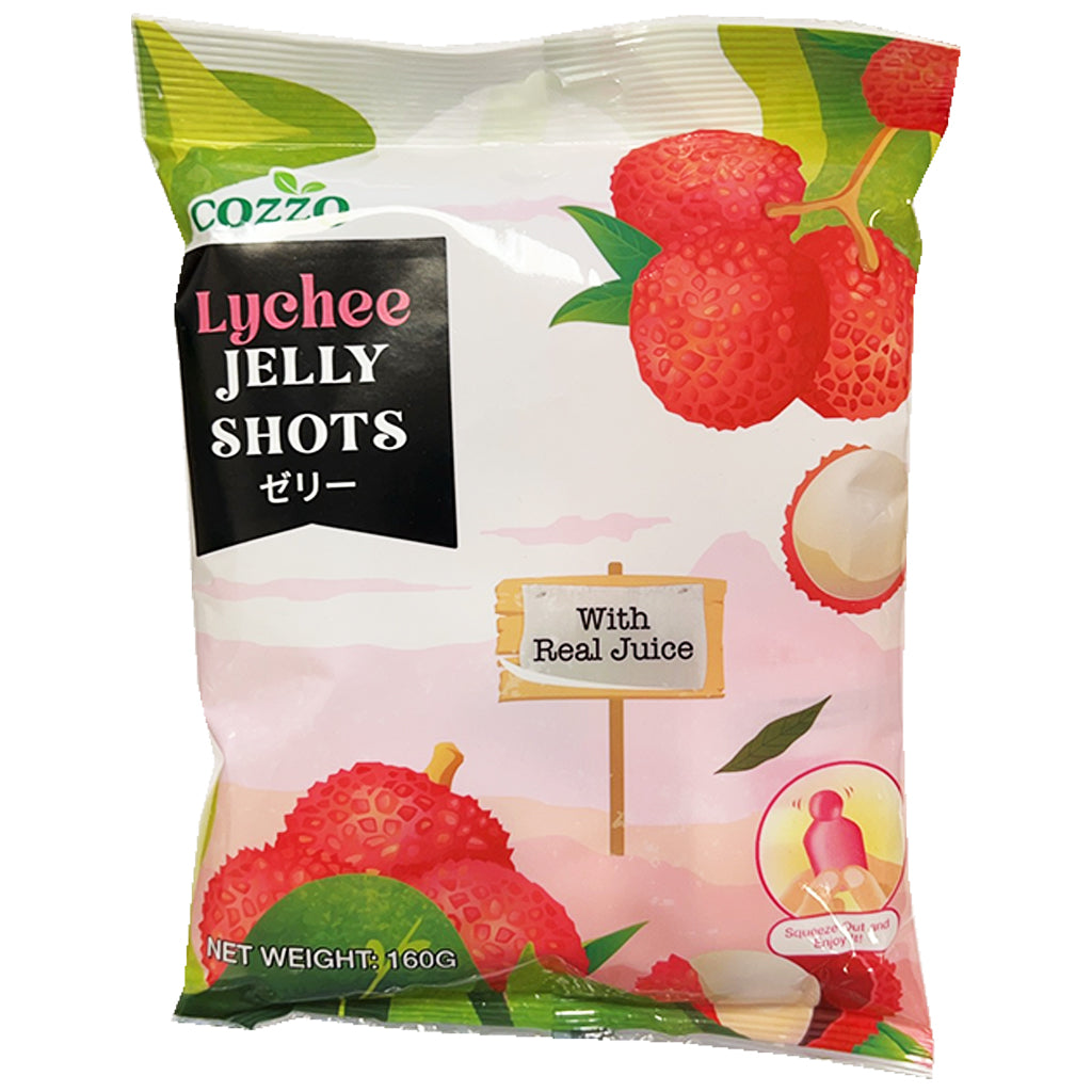 Cozzo Jelly Shots Lychee Flavour 160g ~ 高柔果凍吸條荔枝 160g