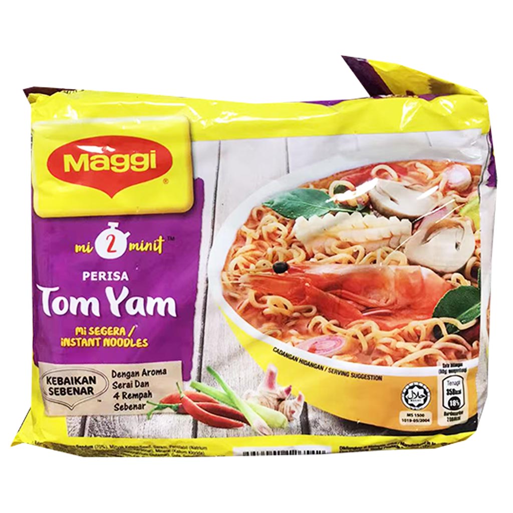 Maggi 2 Min Tom Yam Multi 400g ~ 美極5包裝麵東陰 400g