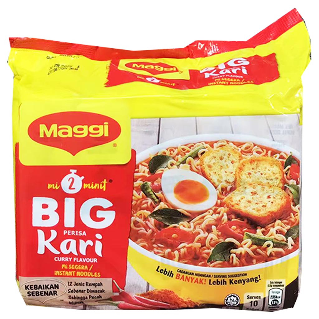 Maggi 2 Min Big Kari Multi 530g ~ 美極5大包裝麵咖哩 530g