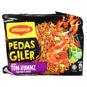 Maggi Pedas Giler Tom Yummz Multi 380g ~ 美極5包裝麵辣東陰 380g
