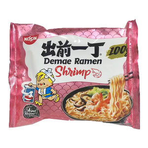 EU Nissin Demae Ramen Prawn Flavour 100g ~ 出前一丁鲜虾面 100g