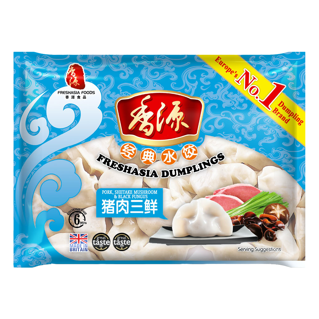 Freshasia Three Fresh Delicacies Dumplings 410g ~ 香源猪肉三鲜水饺 410g