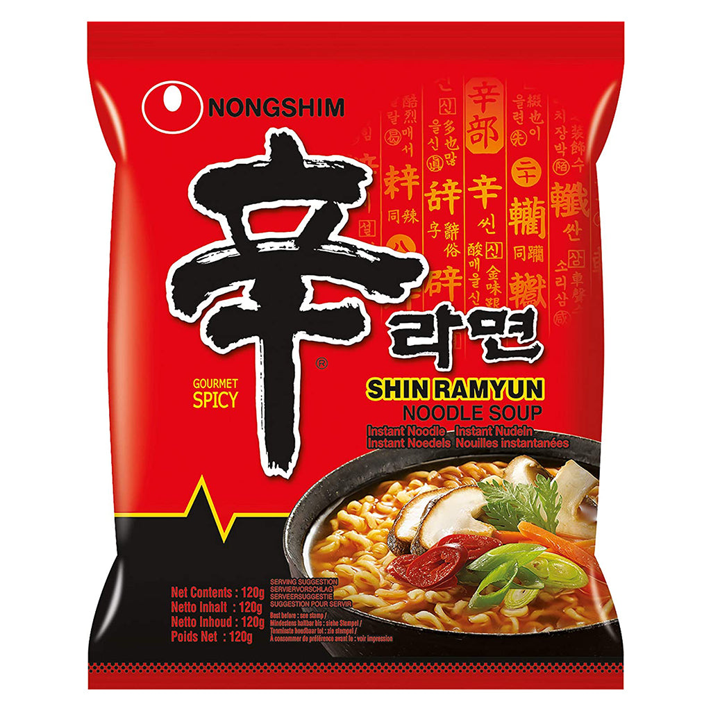 Nongshim Shin Ramyun Noodle Soup Spicy 120g ~ 辛拉面 120g