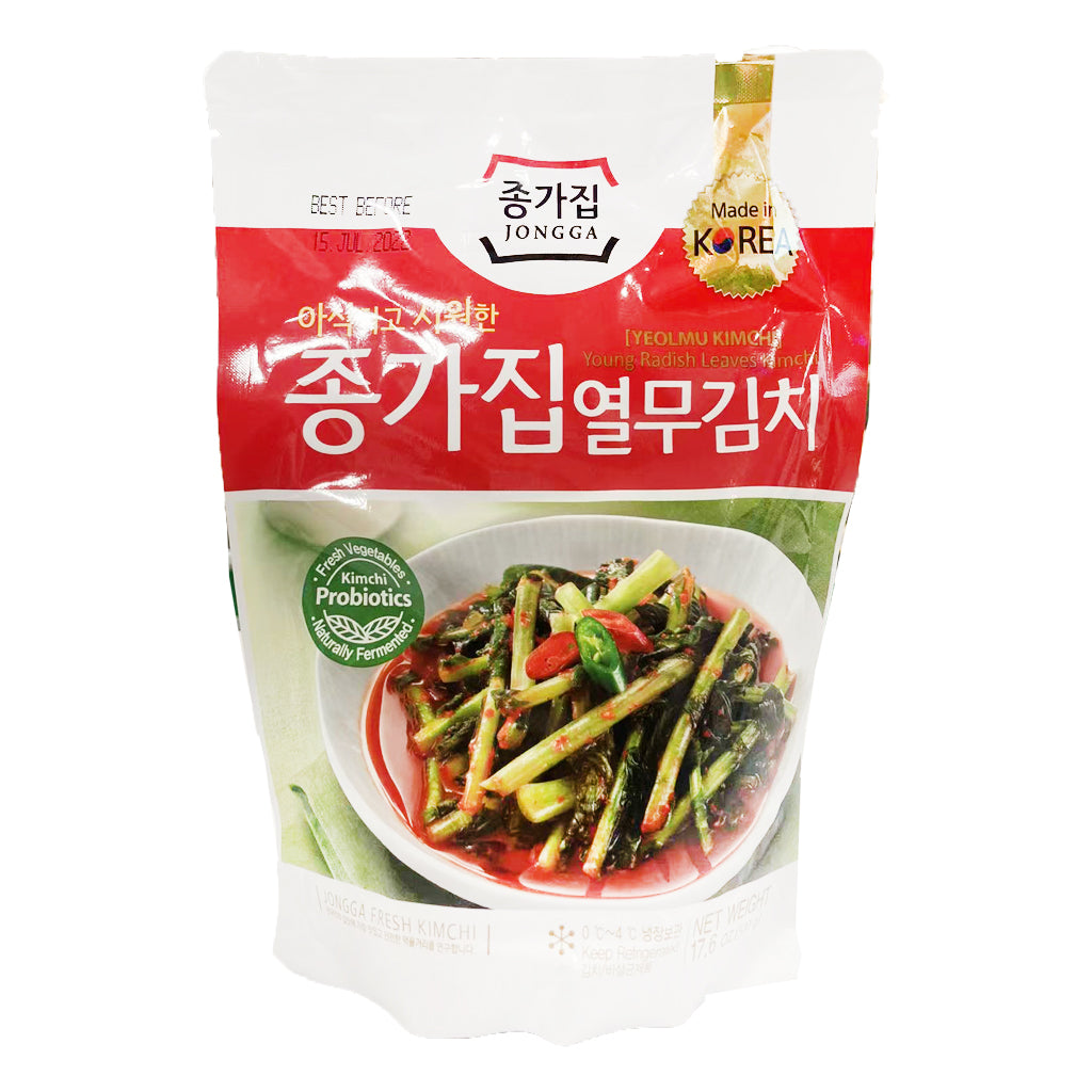 Jongga Yeolmu Kimchi In Pack 500g ~ 韩式泡菜幼萝卜叶 500g